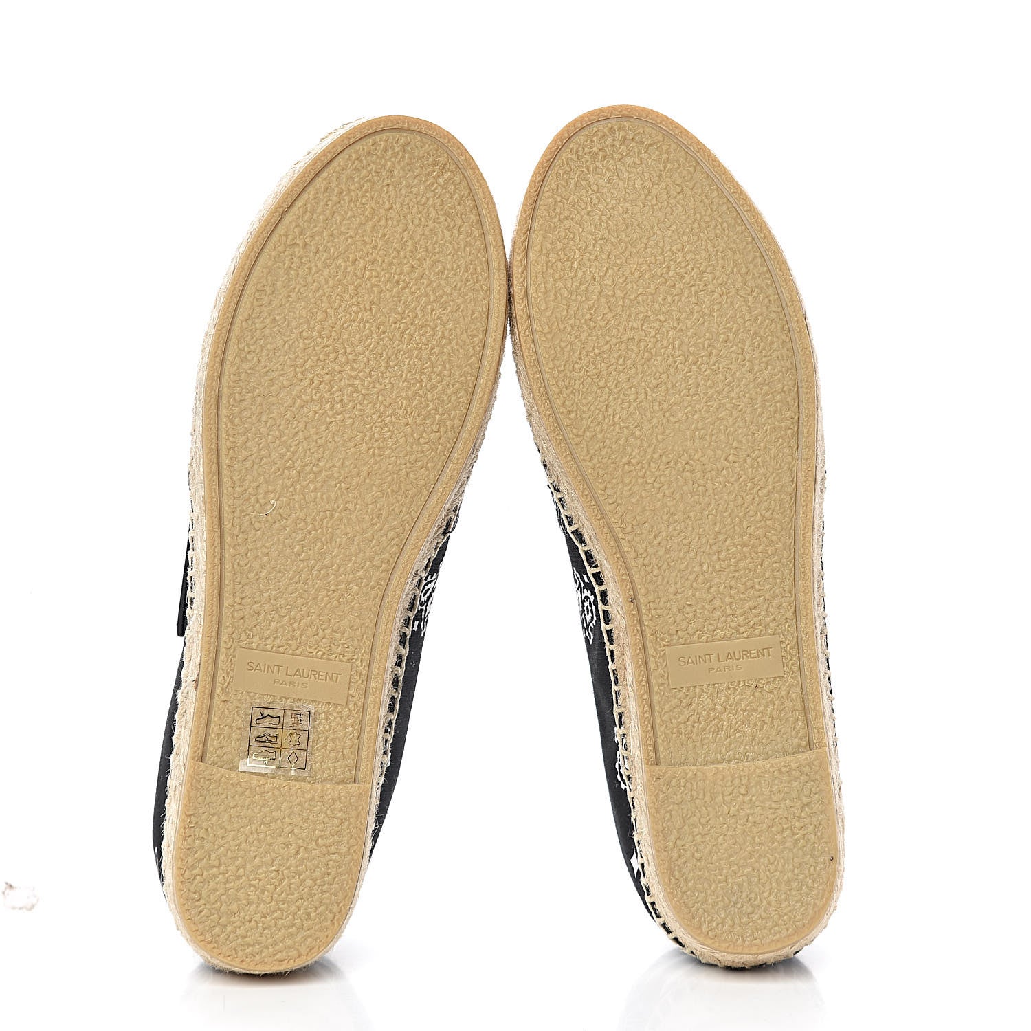 Saint Laurent Bandana Print Canvas Espadrilles 36 Black 6 of 10