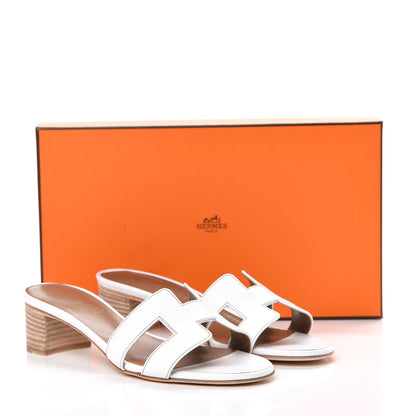 Hermes Calfskin Oasis Sandals 36 White 8 of 8