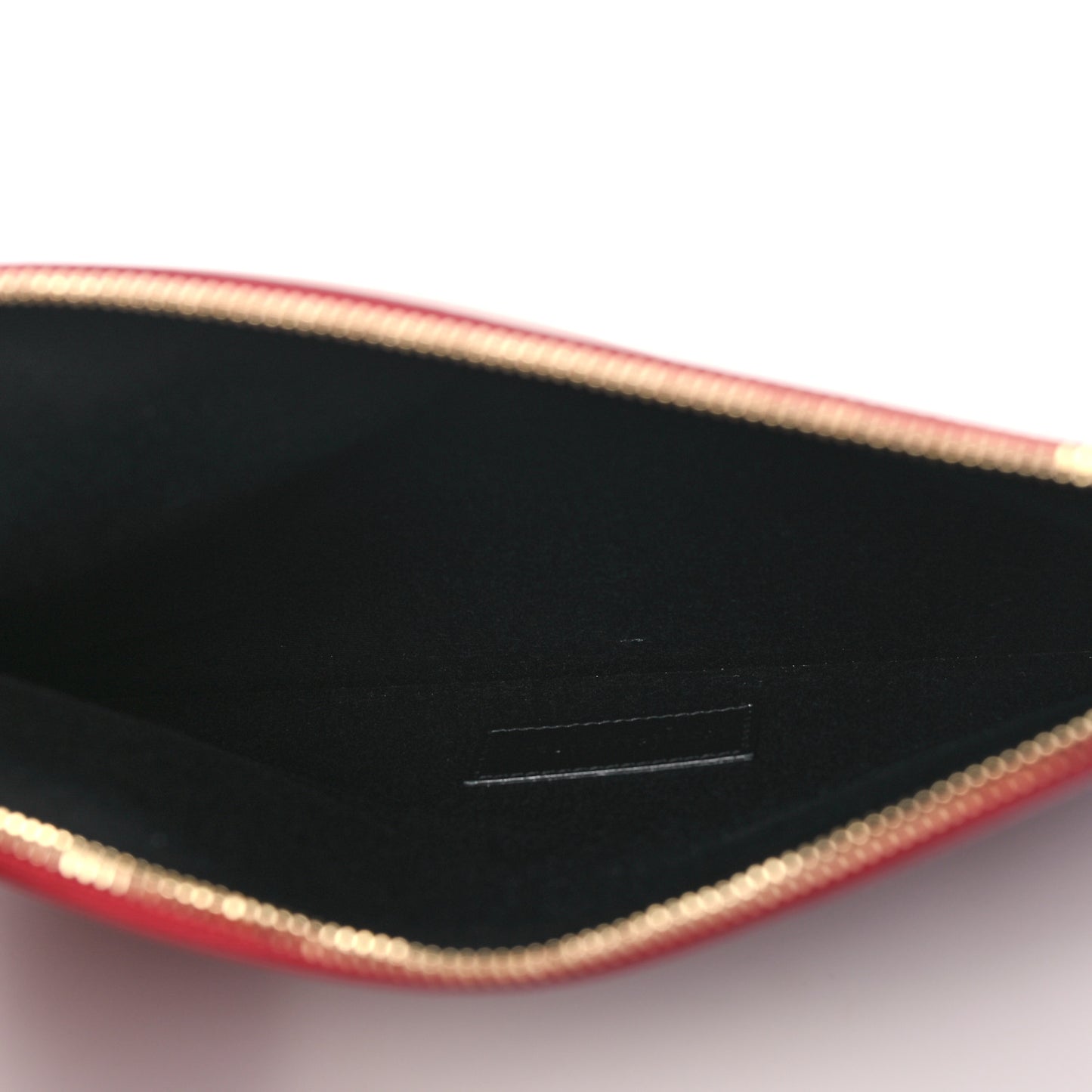 Calfskin Medium Zip Clutch Red