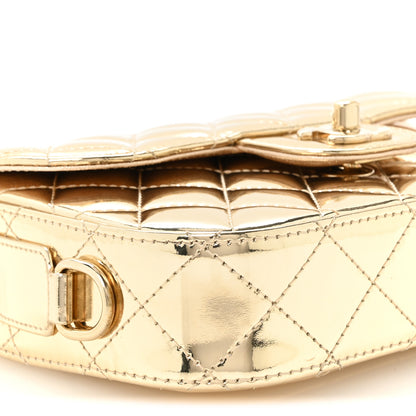Chanel Mirror Calfskin Metallic Calfskin Quilted Hollywood Boulevard Mini Flap With Star Coin Purse Gold 9 of 11
