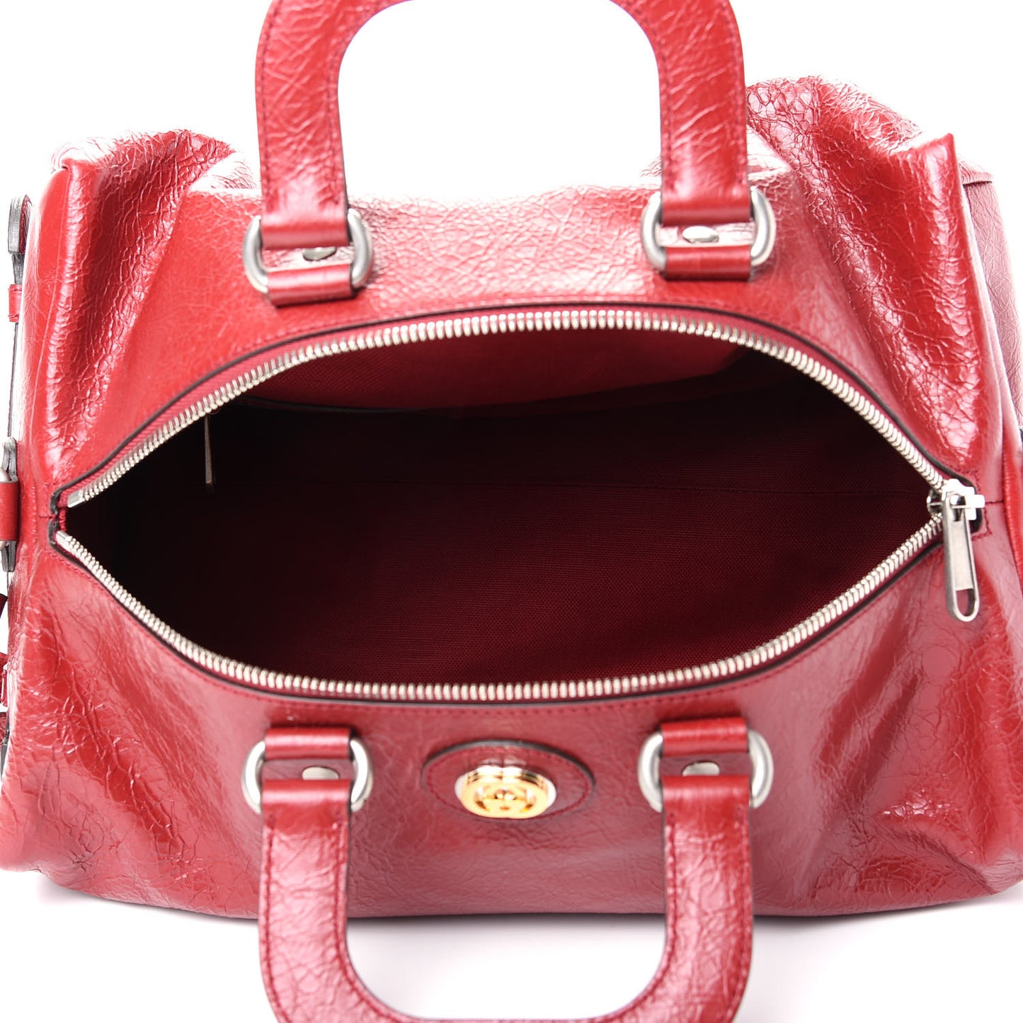 Fluffy Calfskin Morpheus Convertible Backpack Red
