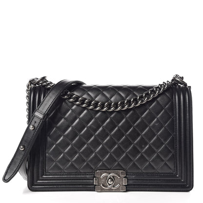 Chanel Lambskin Quilted New Medium Boy Flap Black 1 of 10