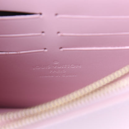 Louis Vuitton Patent Calfskin Monogram Cherrywood Chain Wallet Rose Ballerine 8 of 9