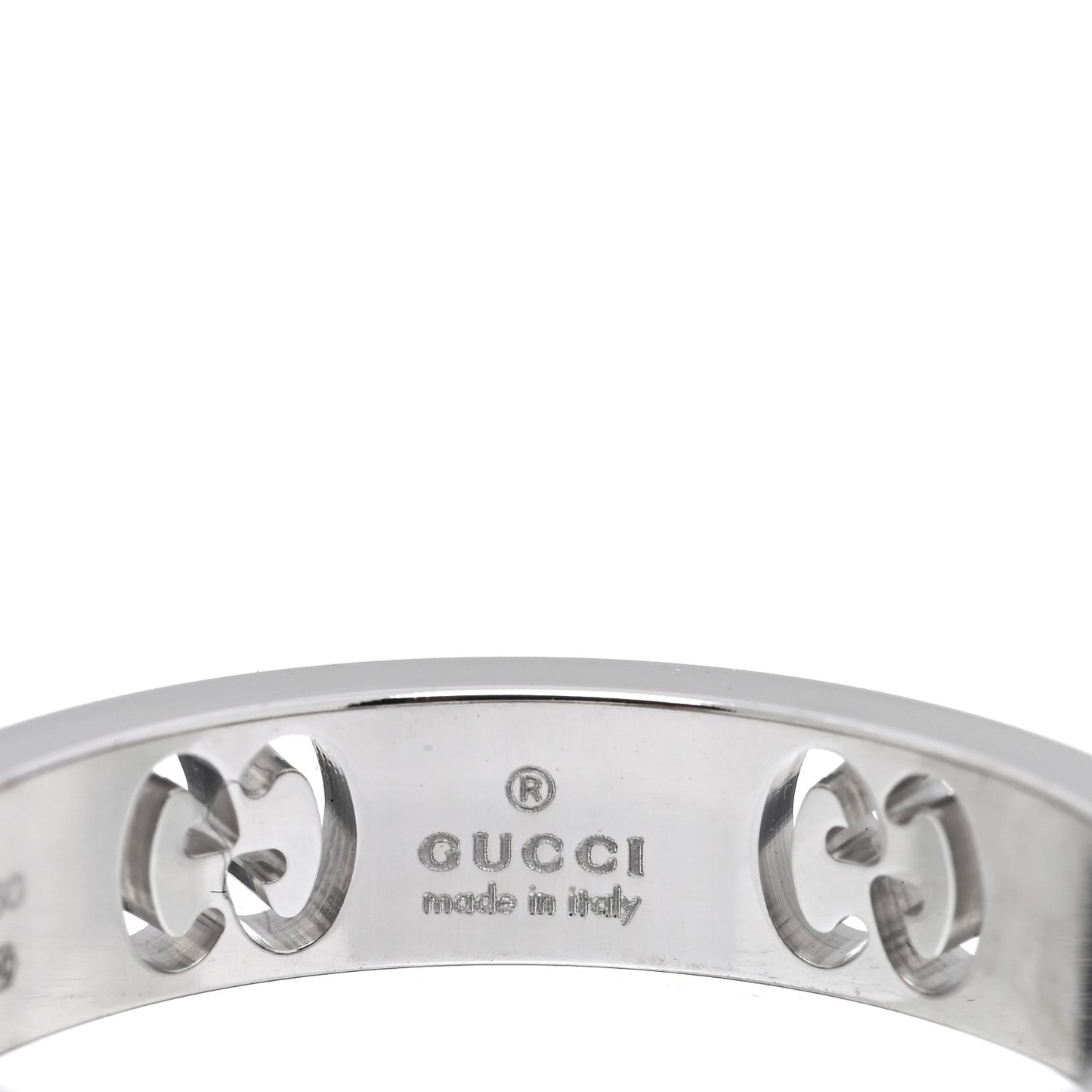 18K White Gold Diamond Icon Stardust Band Ring 58 8.25