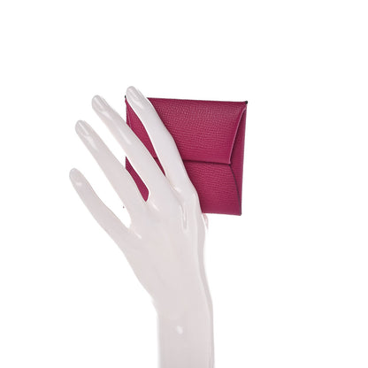 Hermes Epsom Bastia Coin Purse Rose Pourpre 2 of 8