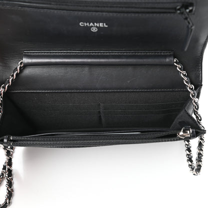 Chanel Caviar Timeless CC Wallet On Chain WOC Black 5 of 10