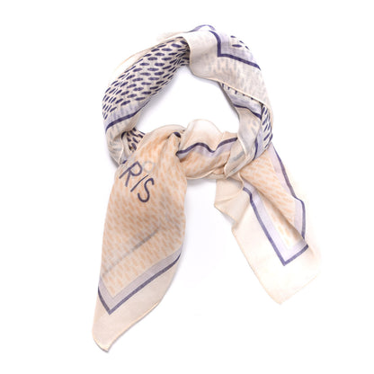 Louis Vuitton Cotton Damier Azur Square Bandana Scarf 1 of 4