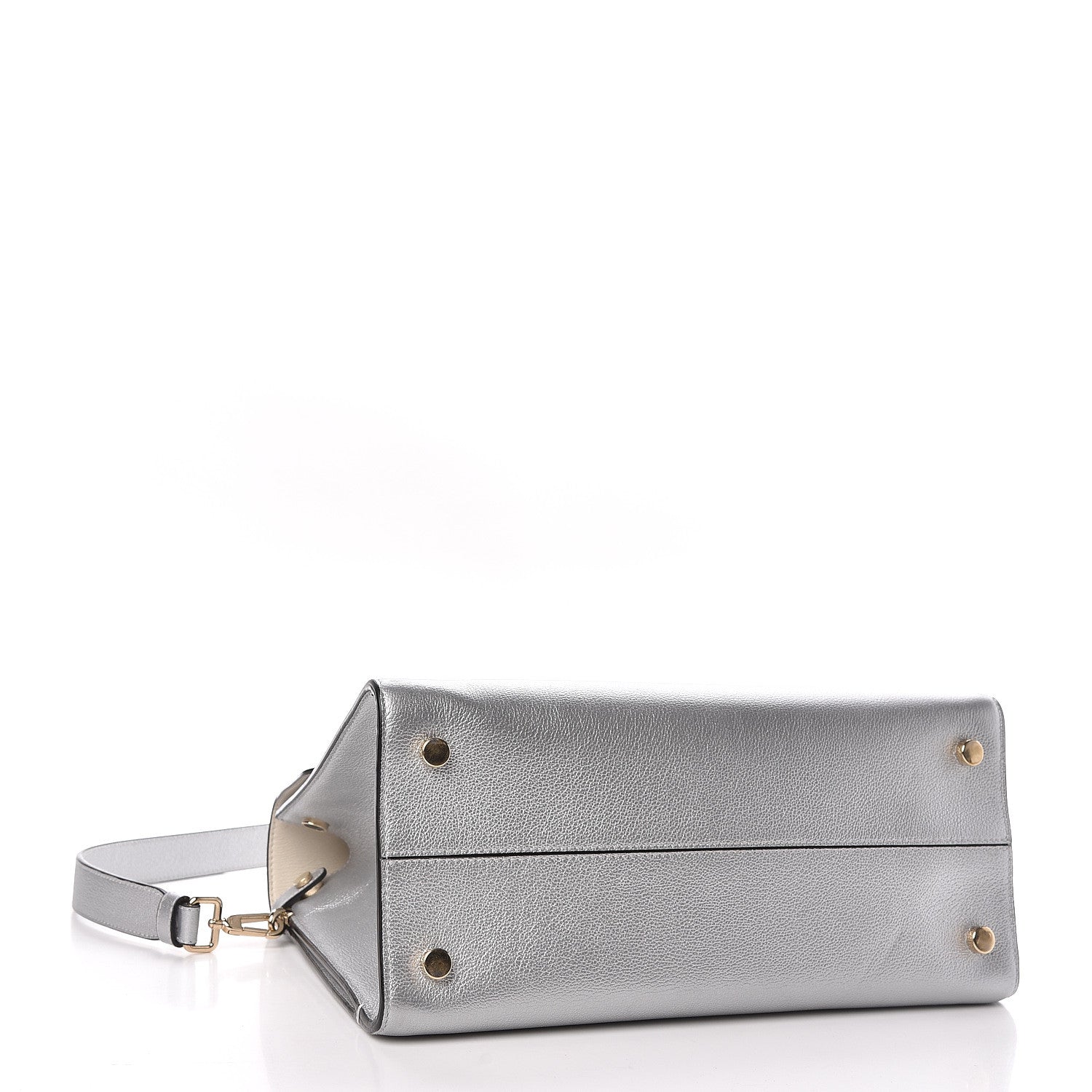 Christian Dior Metallic Grained Calfskin Medium Diorever Flap Silver 4 of 9