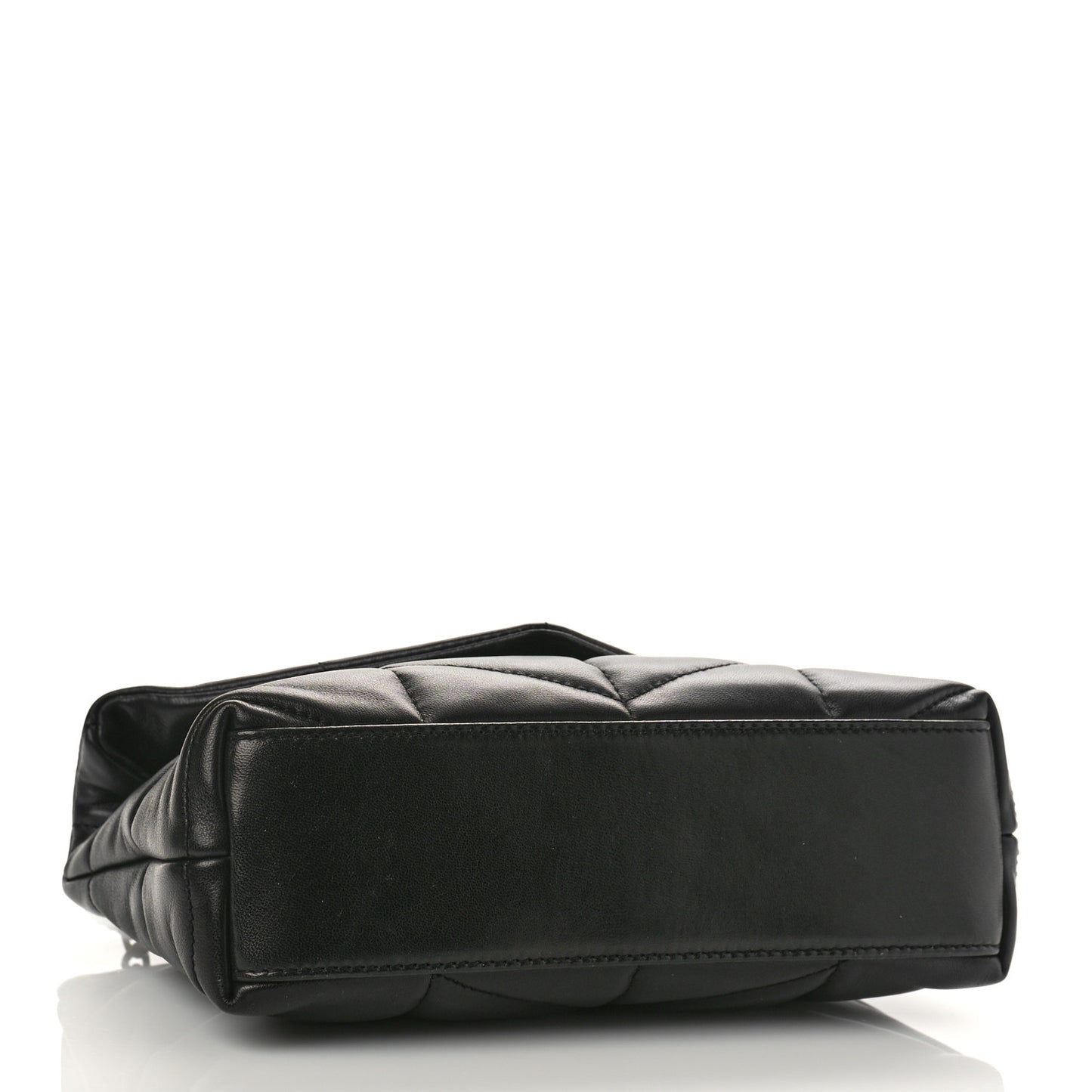 Lambskin Quilted Toy Loulou Puffer Monogram Monochrome Chain Satchel Black
