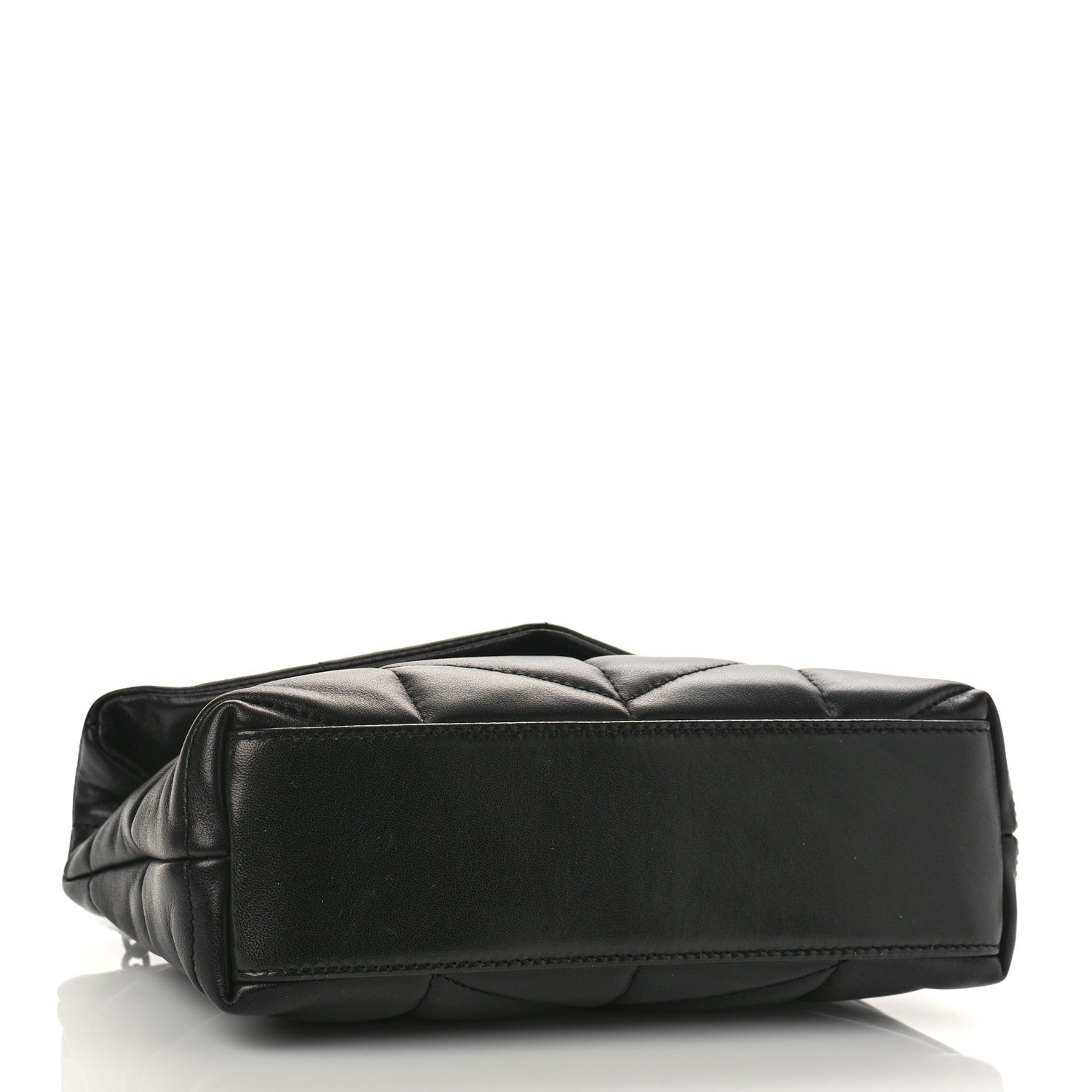 Saint Laurent Lambskin Quilted Toy Loulou Puffer Monogram Monochrome Chain Satchel Black 4 of 9