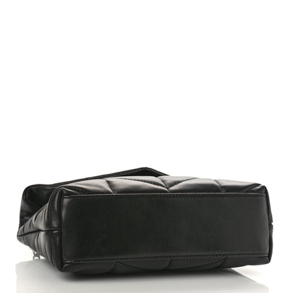 Saint Laurent Lambskin Quilted Toy Loulou Puffer Monogram Monochrome Chain Satchel Black 4 of 9
