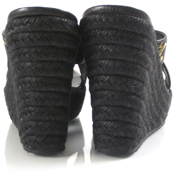 Gucci Espadrille Wedges Black 7 3 of 8