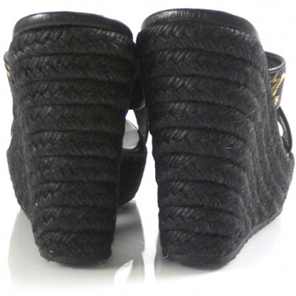 Gucci Espadrille Wedges Black 7 3 of 8