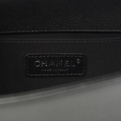 Chanel Caviar Chevron Quilted Small Boy Flap Black 6 of 13