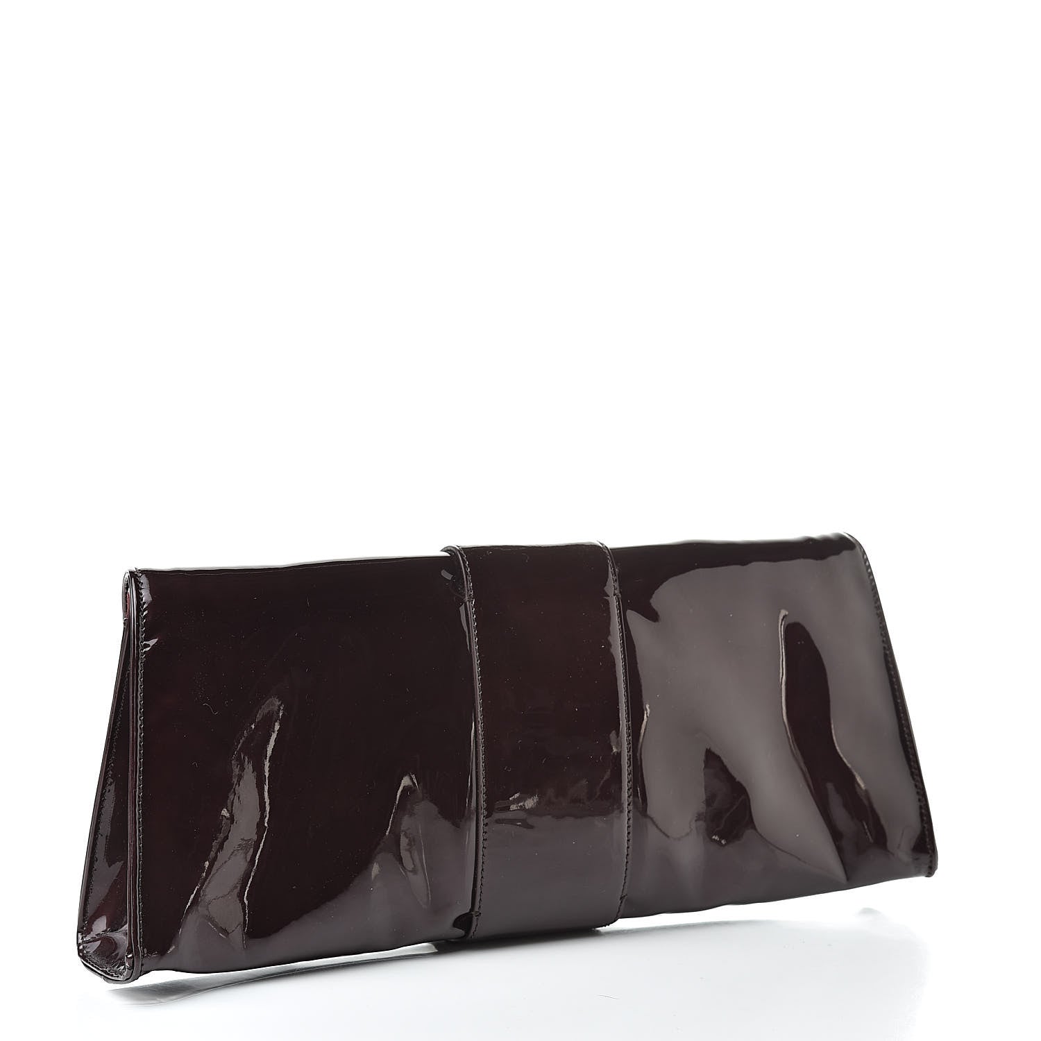 Christian Louboutin Patent Calfskin Liv Clutch Oxblood 3 of 6
