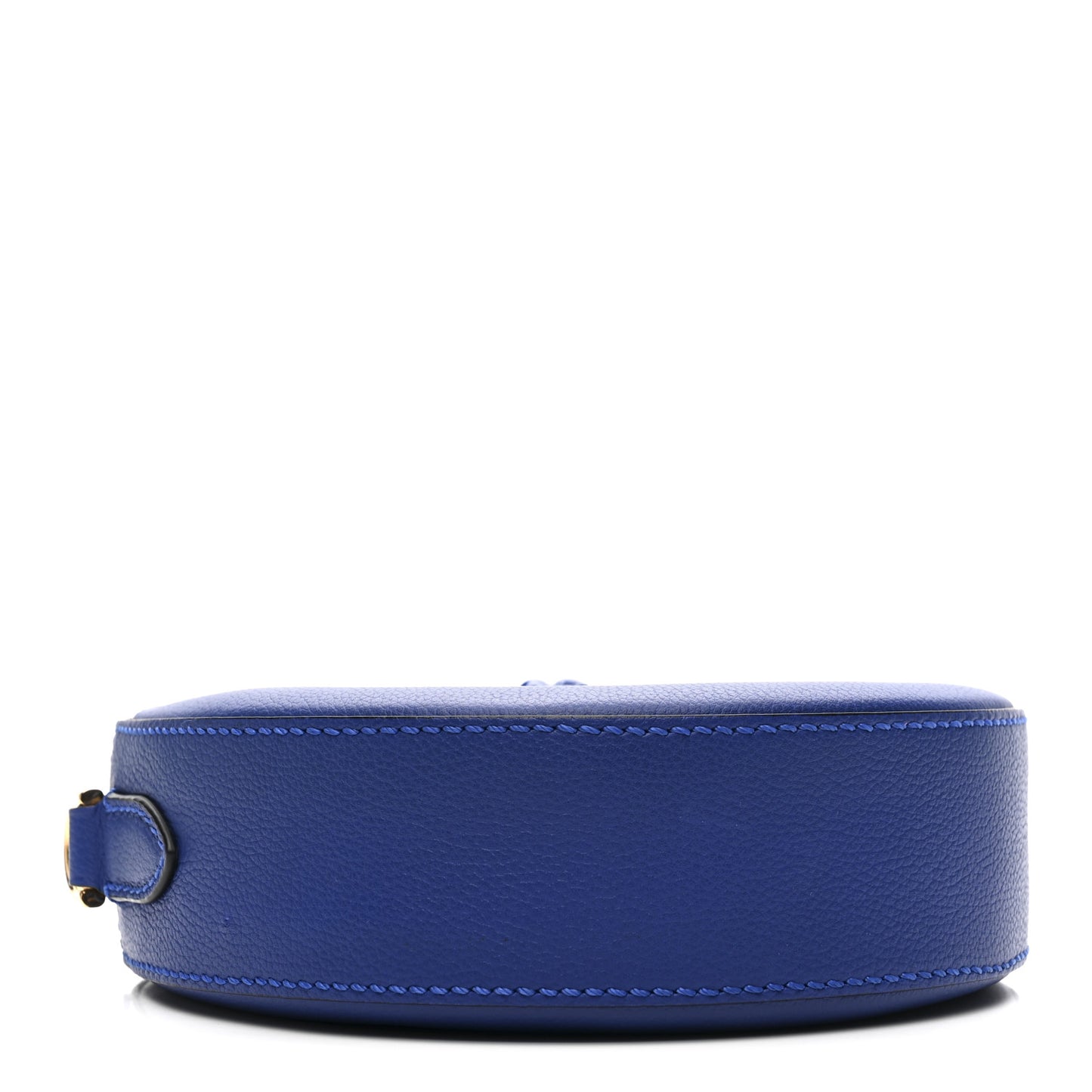 Calfskin La Medusa Round Camera Bag Blue