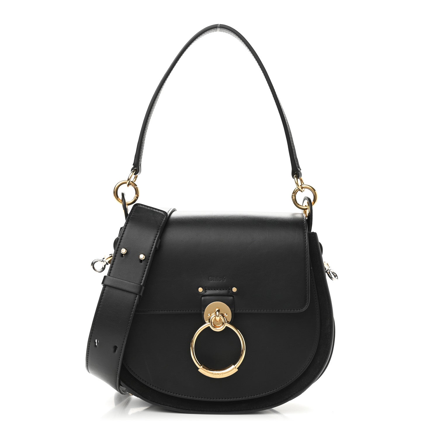 Chloe Calfskin Large Tess Bag Black 1 of 13