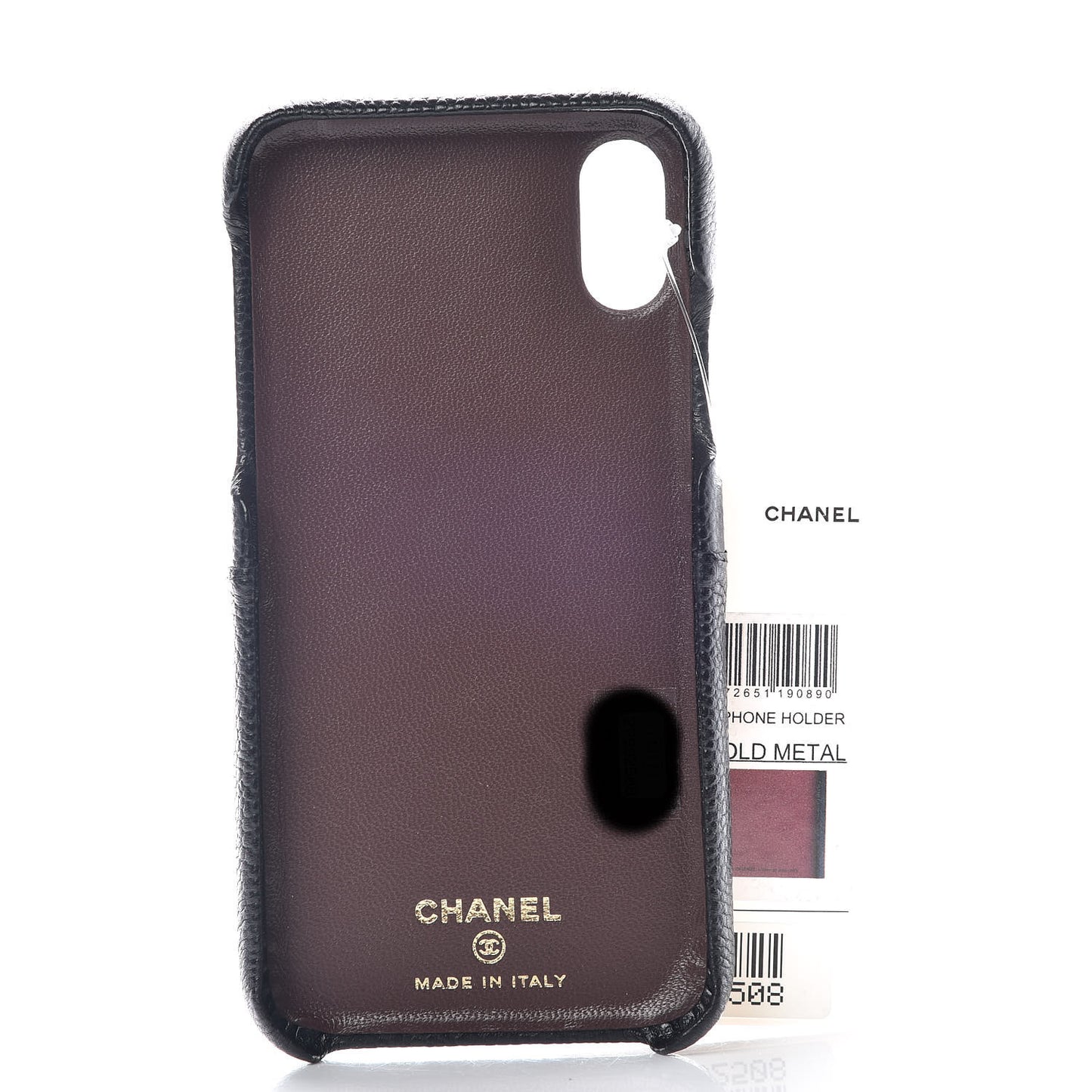 Caviar Quilted iPhone X Coco Tech Case Black