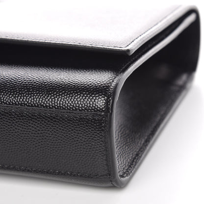 Saint Laurent Grain De Poudre Medium Classic Monogram Kate Satchel Black 9 of 9