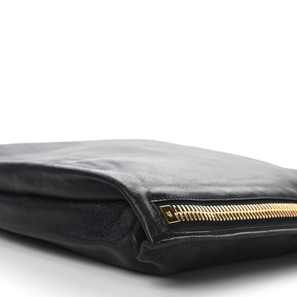 Tom Ford Ramskin Large Alix Padlock Zip Shoulder Bag Black 9 of 10