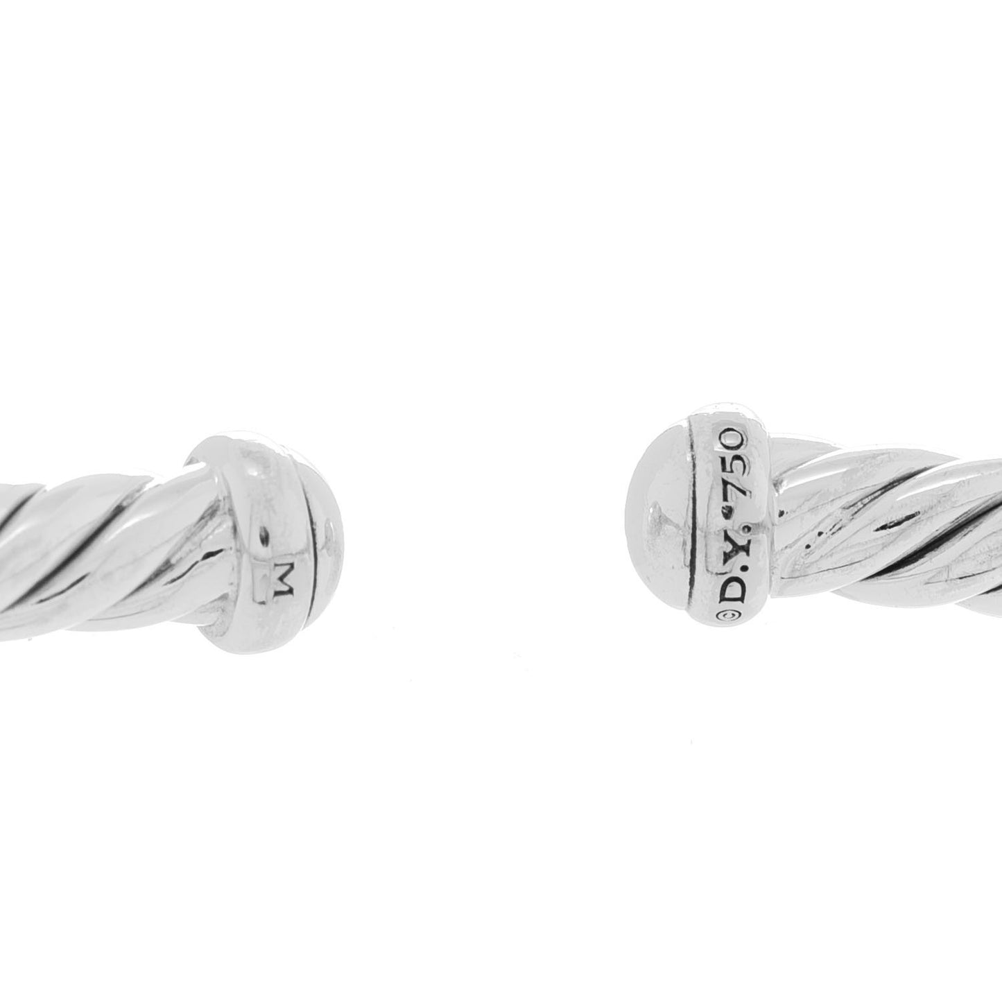 18K White Gold 4mm Cablespira Bracelet