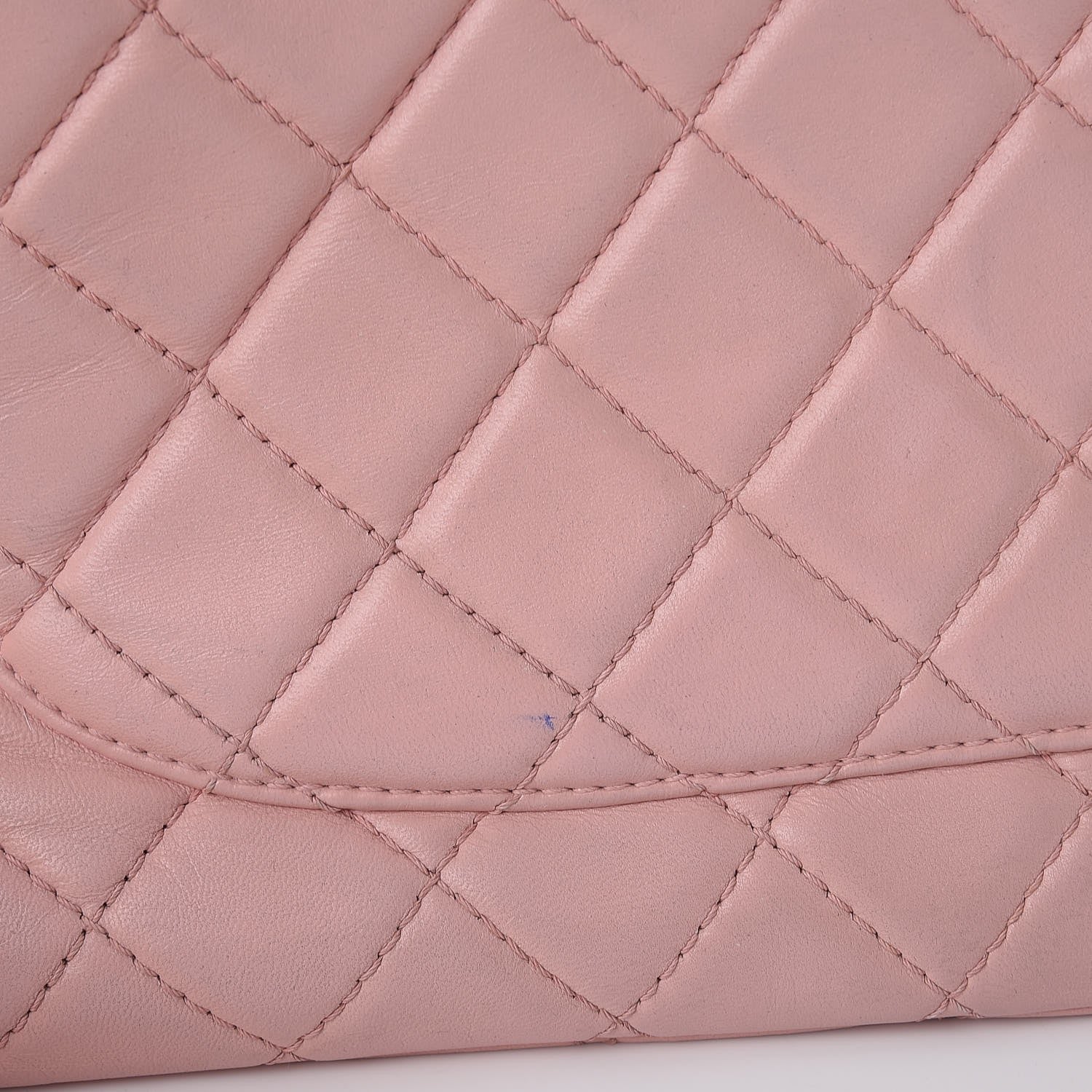 Chanel Lambskin Quilted Jumbo Single Flap Light Pink 13 of 13