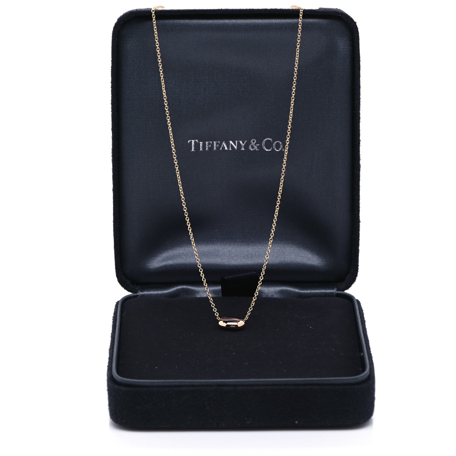 Tiffany 18K Rose Gold 9mm Elsa Peretti Bean Pendant Necklace 6 of 6