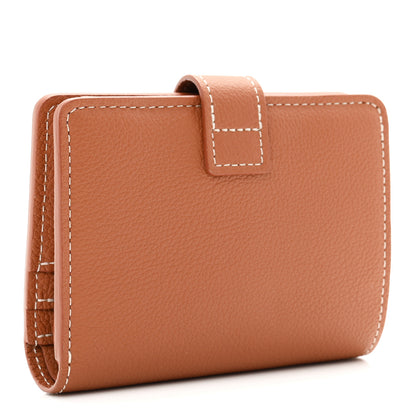 Louis Vuitton Grained Calfskin Low Key Compact Wallet Cognac 3 of 6
