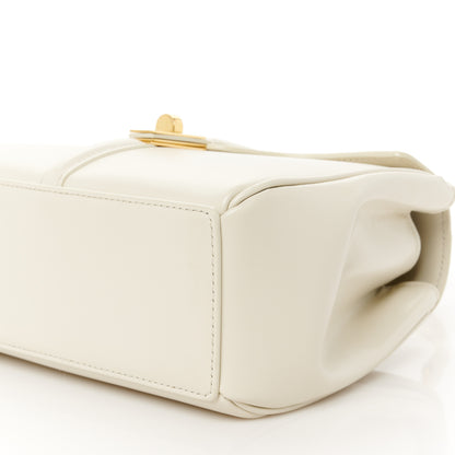 Celine Satinated Calfskin Mini 16 Top Handle Bag White Cotton 11 of 12