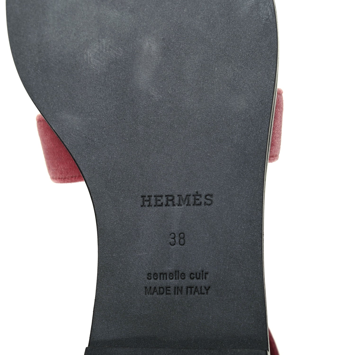 Hermes Velvet Santorini Sandals 38 Bois De Rose 6 of 8
