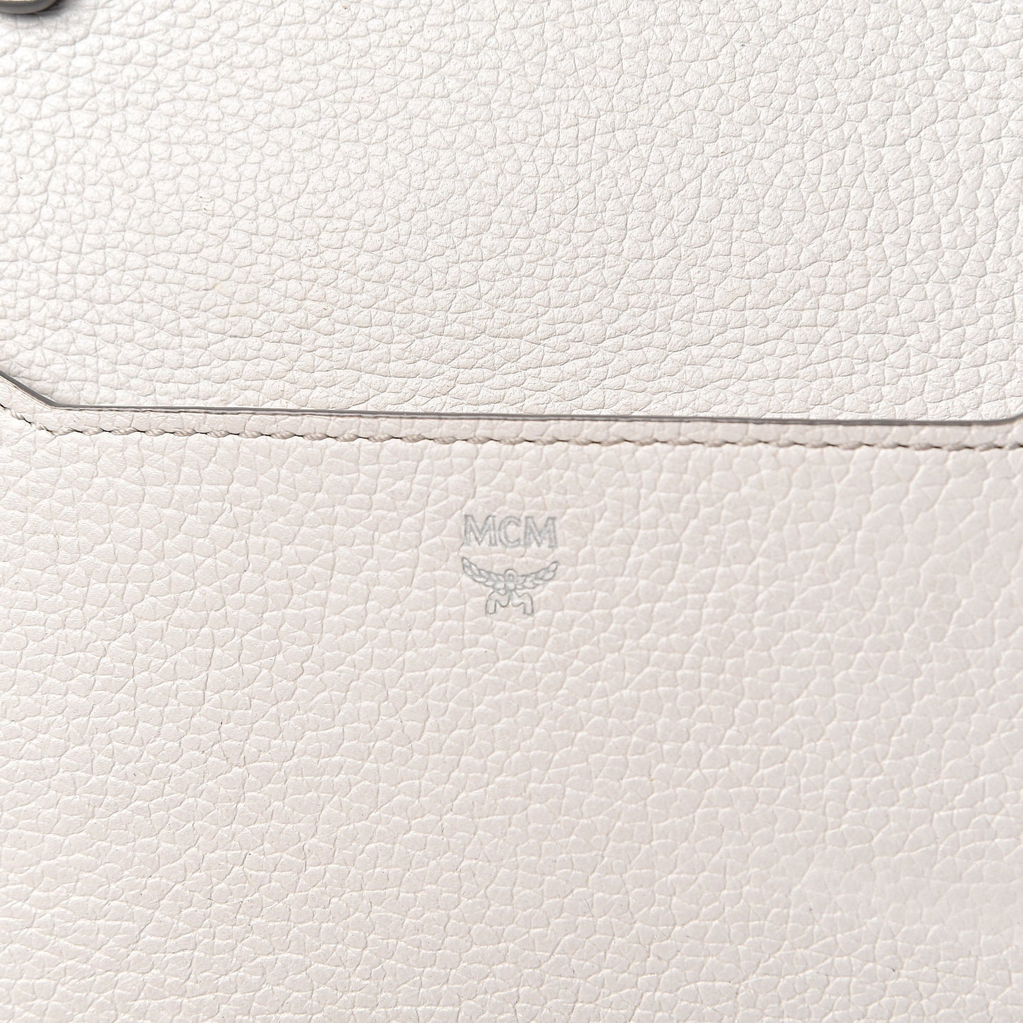 Grained Calfskin Medium Milla Convertible Backpack White Flake