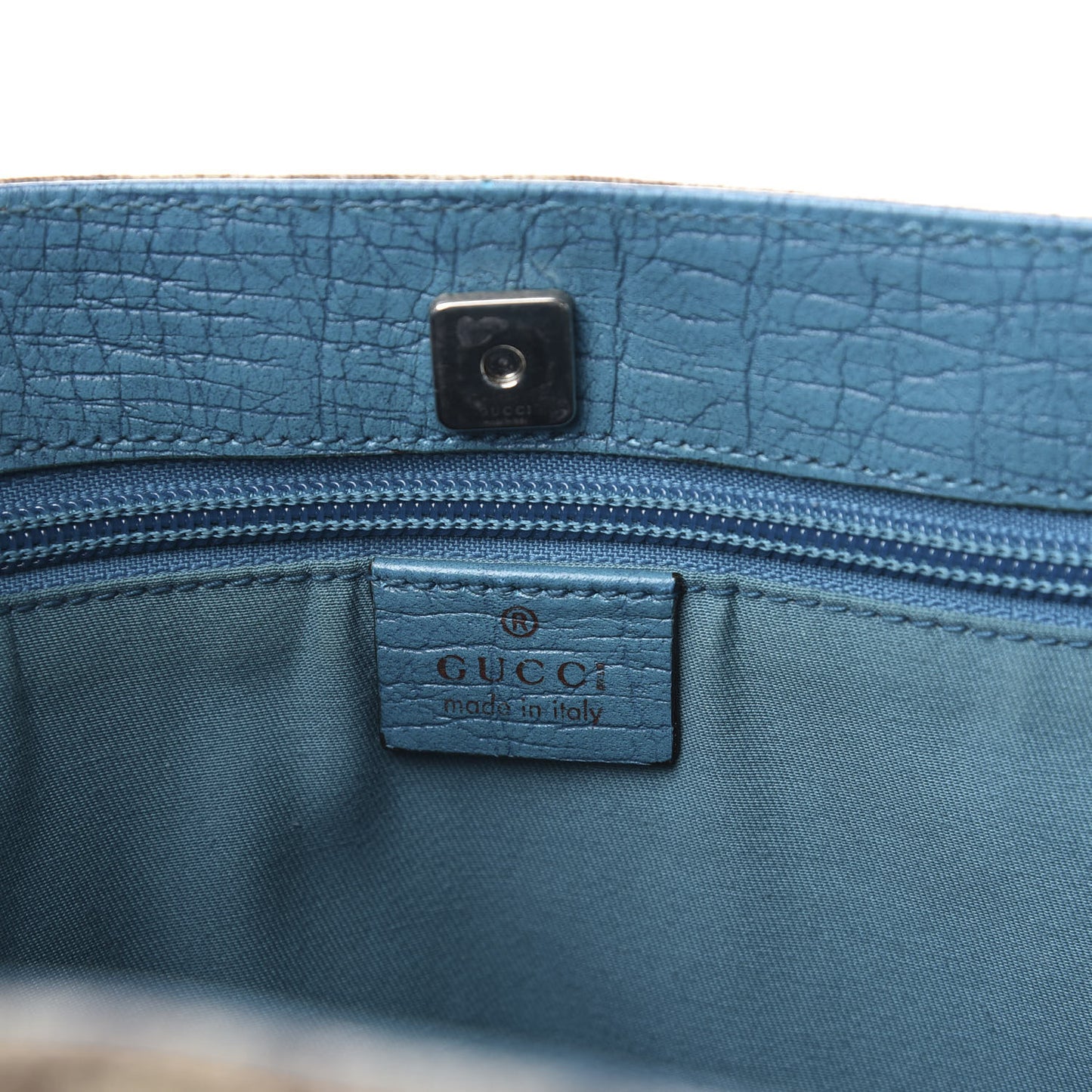 GG Plus Monogram Small Vertical Tote Turquoise