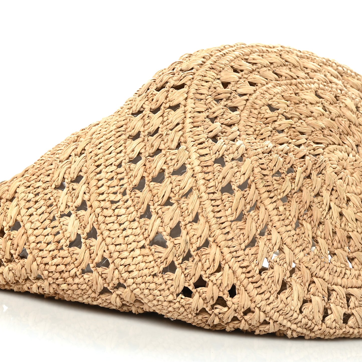 Raffia Calfskin Small Panier Tote Naturel