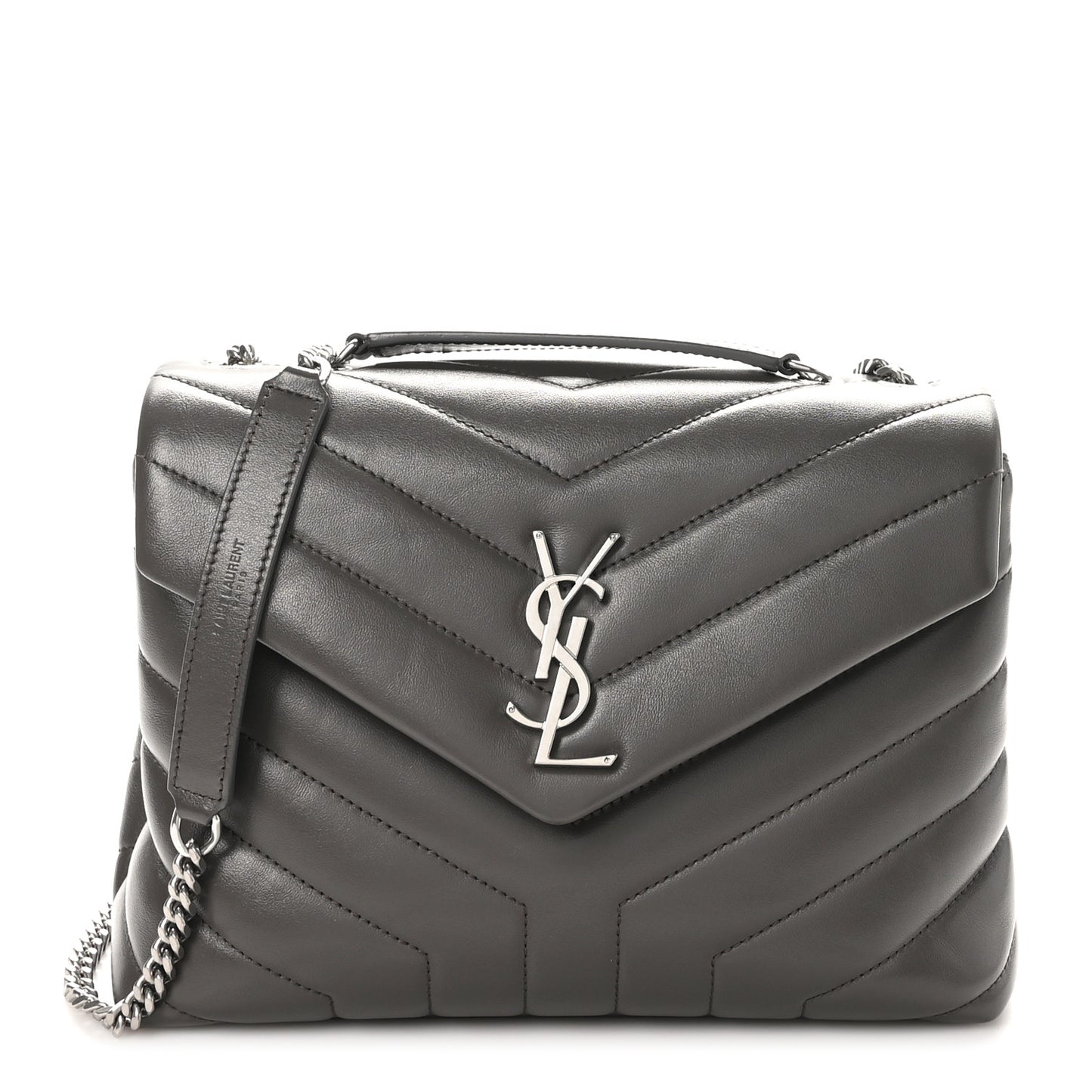 Calfskin Y Quilted Monogram Small Loulou Chain Satchel Earth