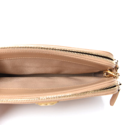 Chanel Caviar Quilted Small Boy Clutch With Chain Beige 6 of 10