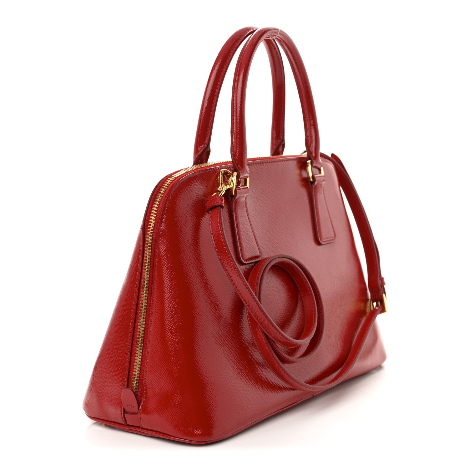 ★あや★　PRADA saffiano vernice rosso Prada Saffiano Vernice Medium Promenade Tote Rosso 1754559