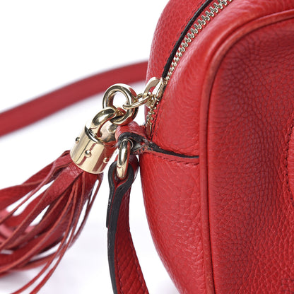 Gucci Pebbled Calfskin Small Soho Disco Bag Tabasco Red 8 of 19