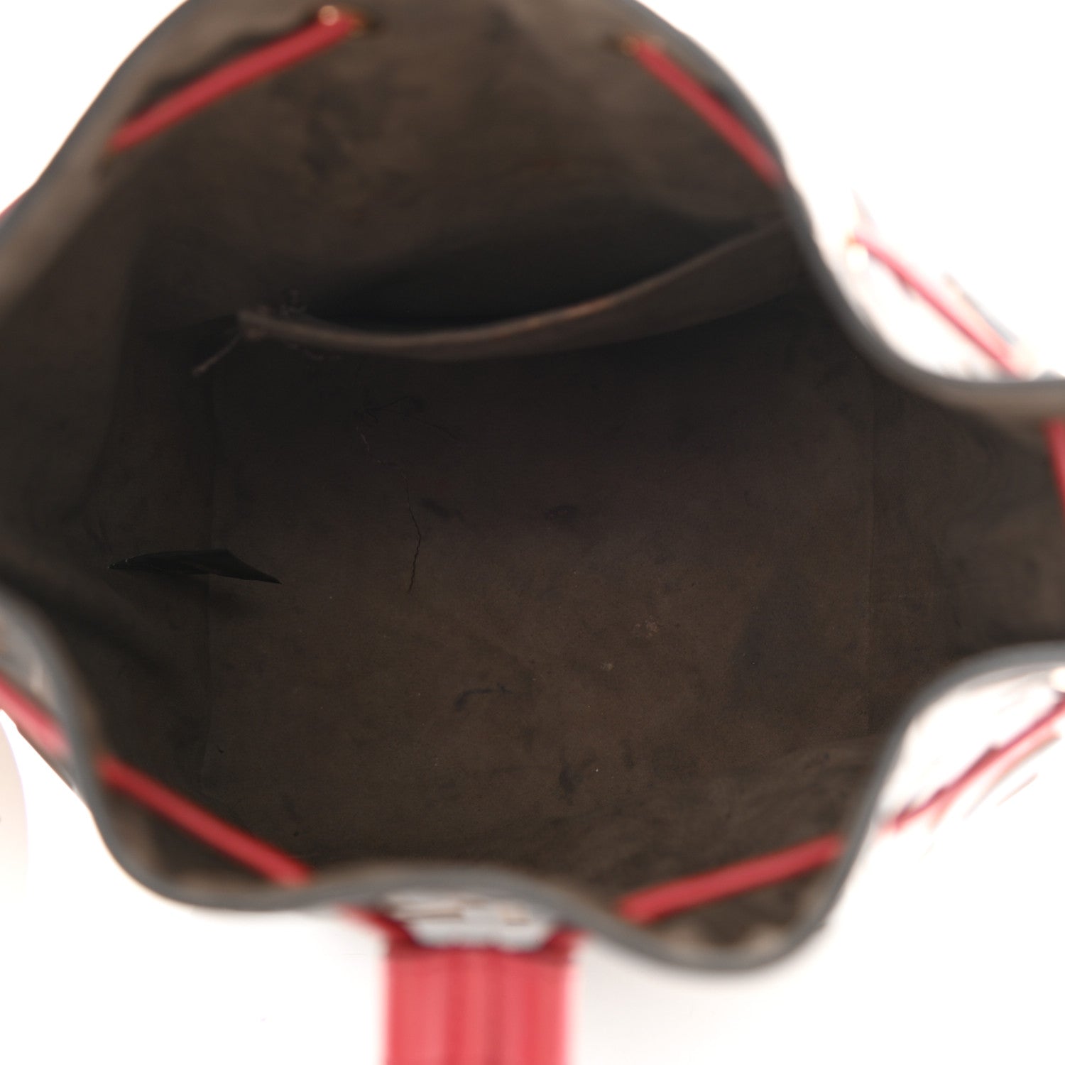 Fendi Vitello Grace F is Fendi Bi-Color FF 1974 Embossed Grande Mon Tresor Bucket Bag Maya Black Fragola 5 of 15
