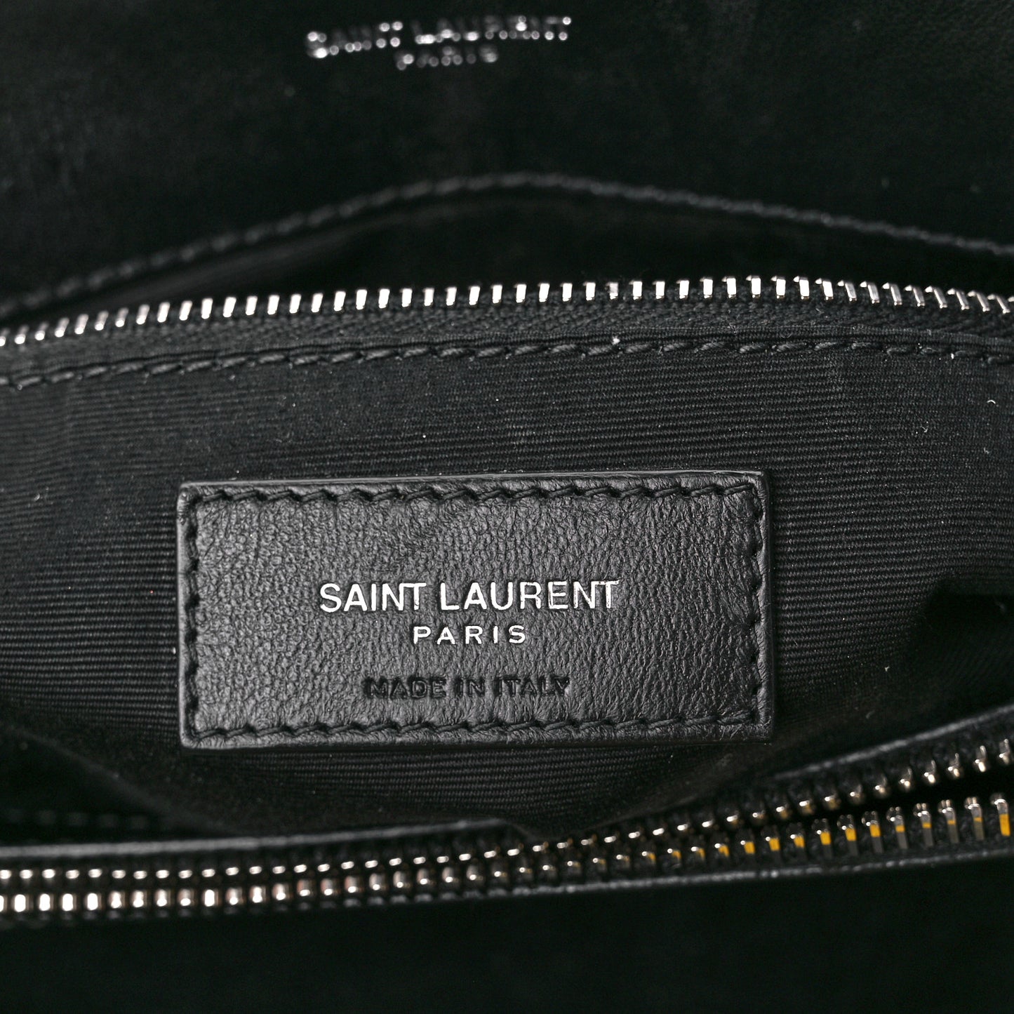 Calfskin Y Quilted Monogram Medium Loulou Chain Satchel Black