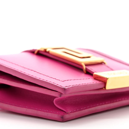 Versace Calfskin Greca Goddess Chain Wallet Pink 8 of 16