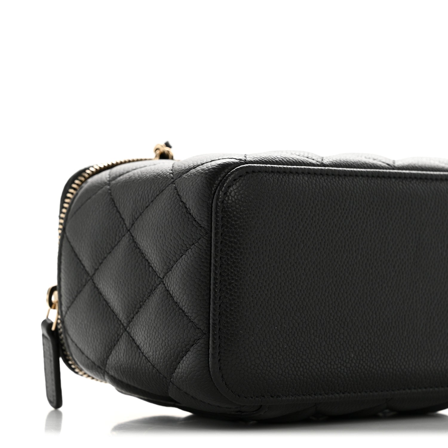 Chanel Caviar Quilted Small Tiny CC Vanity Case With Chain Black 9 of 11
