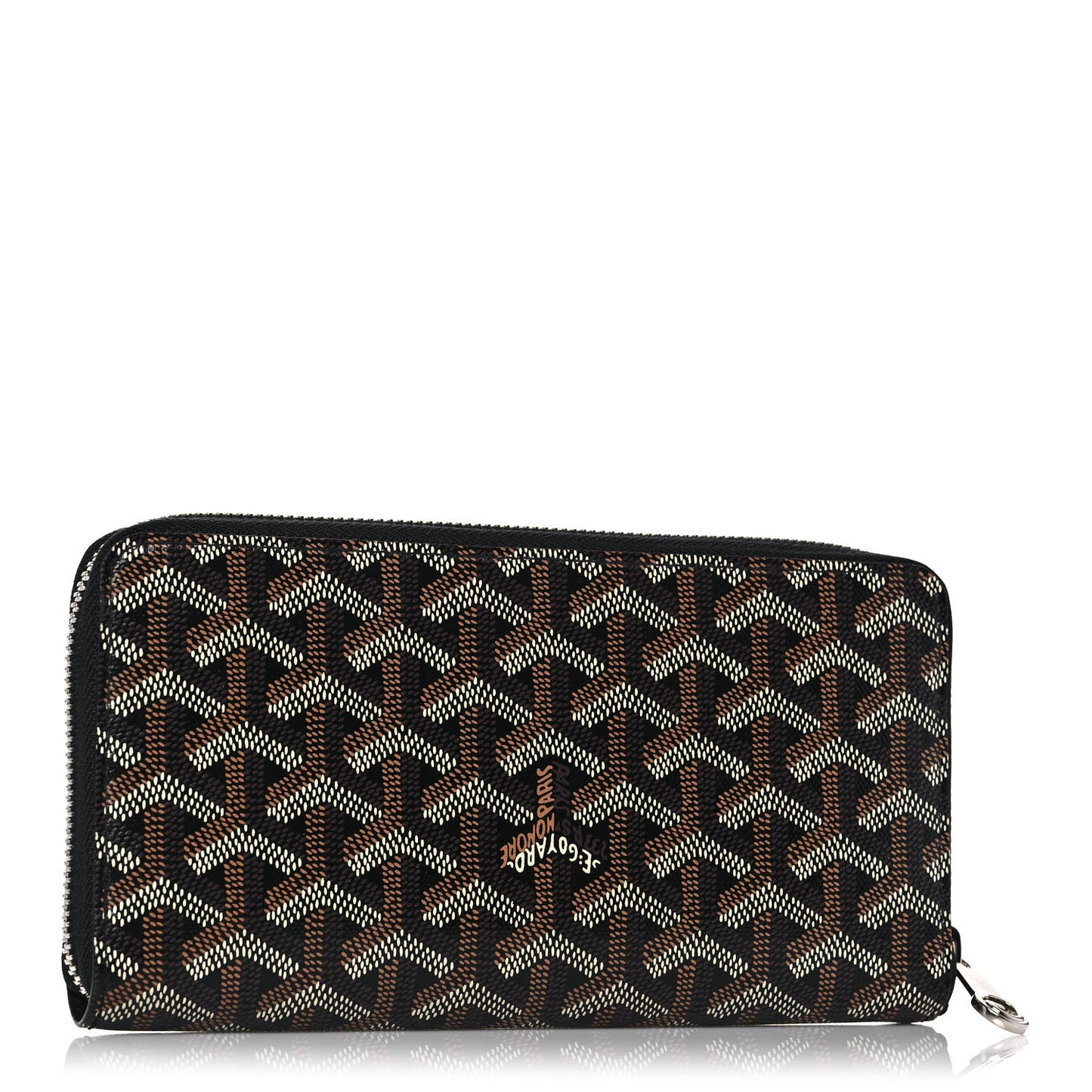 Goyardine Matignon Zip Around GM Wallet Black