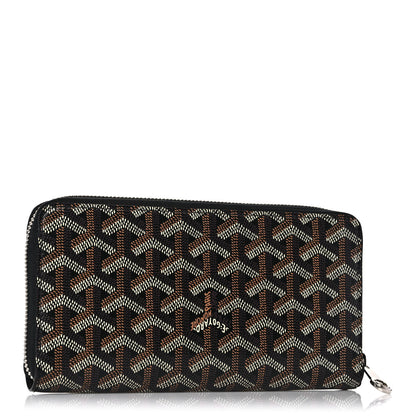 Goyard Goyardine Matignon Zip Around GM Wallet Black 3 of 9