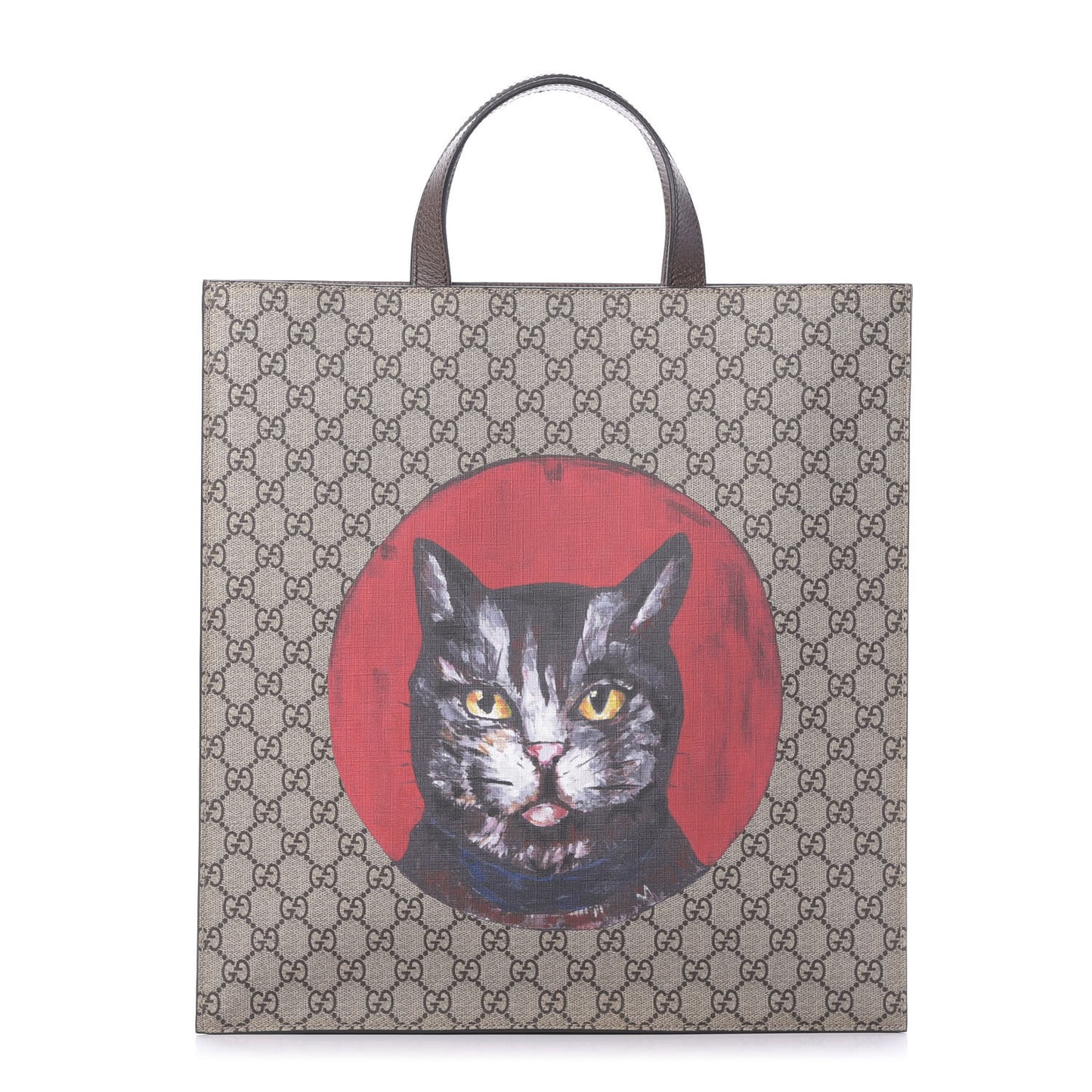 GG Supreme Monogram Mystic Cat Sylvie Web Vertical Tote