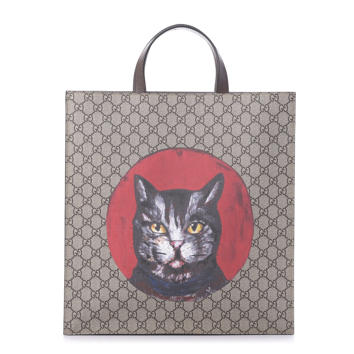 Gucci GG Supreme Monogram Mystic Cat Sylvie Web Vertical Tote 3 of 11
