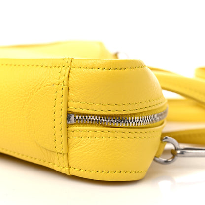 Balenciaga Shiny Day Calfskin Logo XS Triangle Duffle Jaune Black 8 of 10