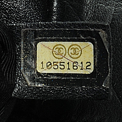 Chanel Calfskin CC Chevron Boston Black 4 of 8