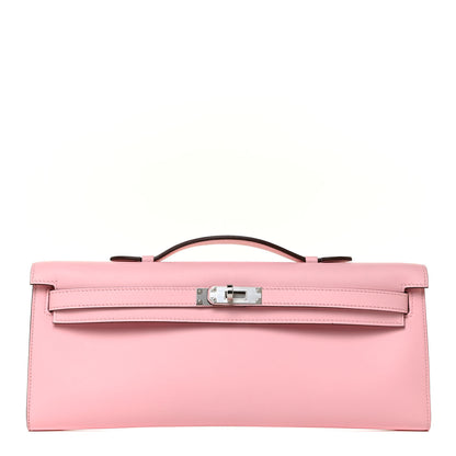 Hermes Swift Kelly Cut Clutch Pochette Rose Sakura 2 of 19