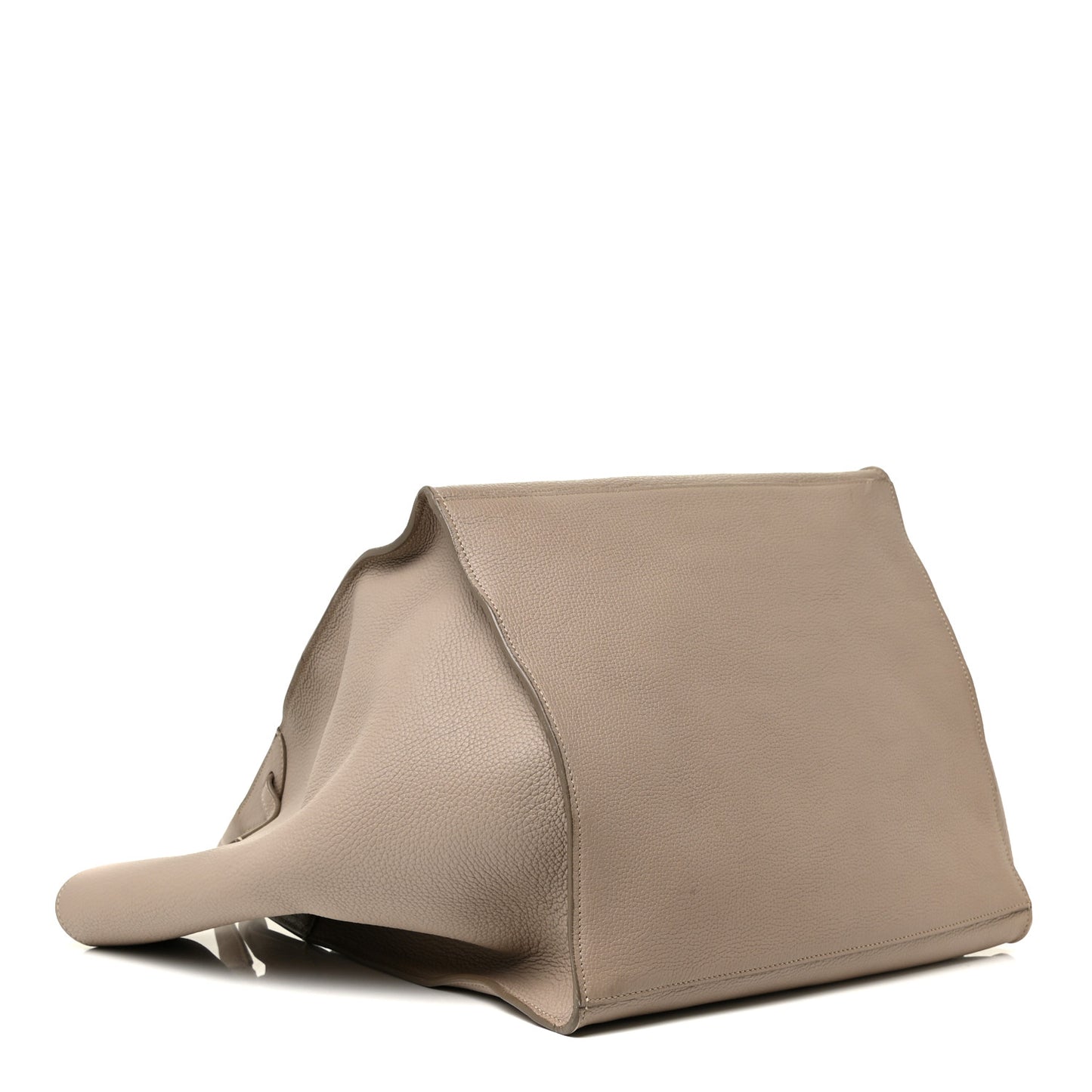 Supple Grained Calfskin Medium Big Bag Light Taupe