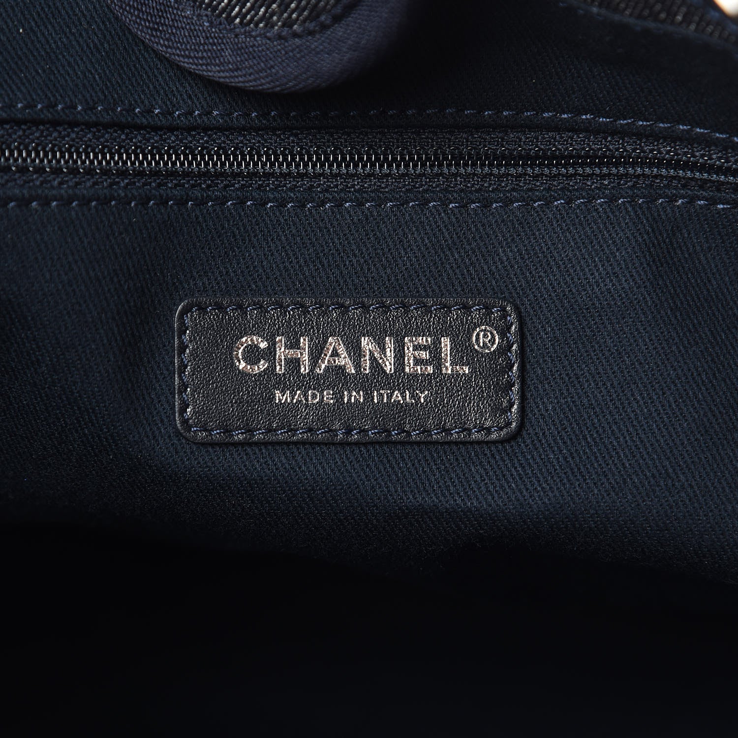 Chanel Denim Small Deauville Tote Dark Blue 6 of 11